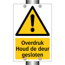 Overdruk Houd de deur gesloten & Overdruk Houd de deur gesloten & Overdruk Houd de deur gesloten