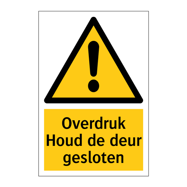 Overdruk Houd de deur gesloten & Overdruk Houd de deur gesloten & Overdruk Houd de deur gesloten