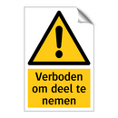 Verboden om deel te nemen & Verboden om deel te nemen & Verboden om deel te nemen