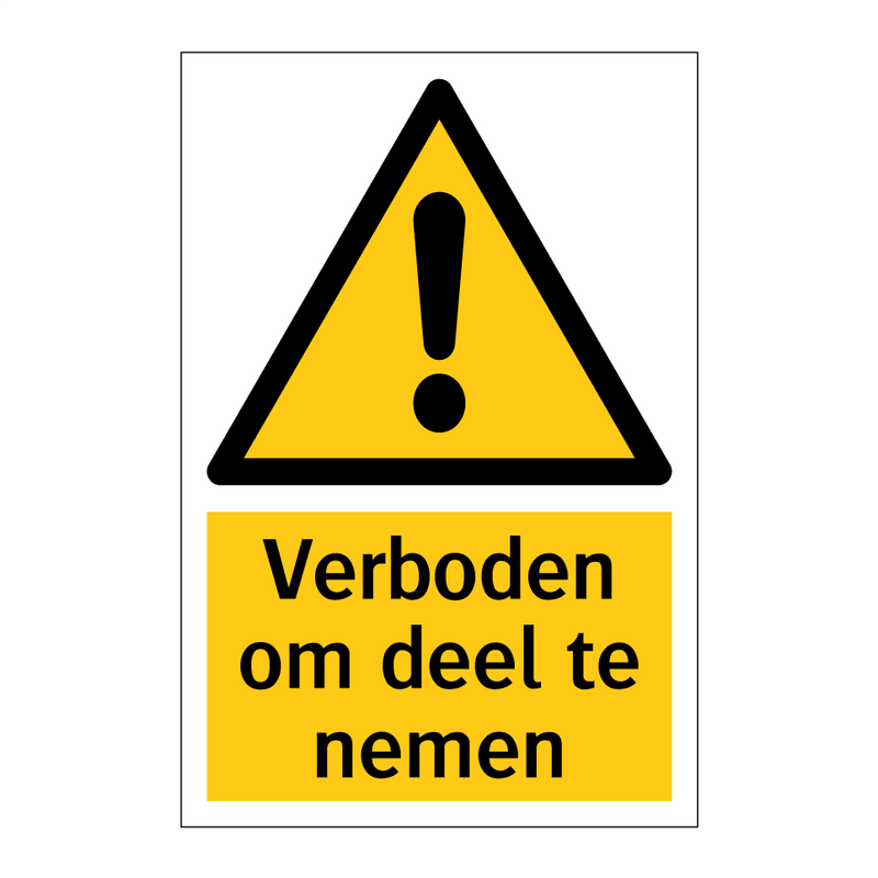 Verboden om deel te nemen & Verboden om deel te nemen & Verboden om deel te nemen