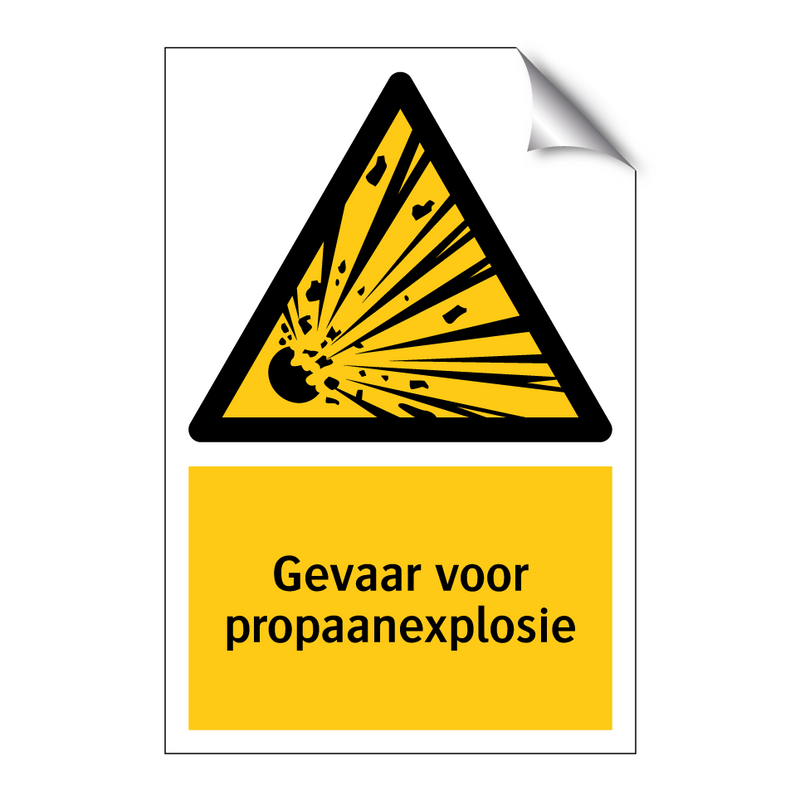 Gevaar voor propaanexplosie & Gevaar voor propaanexplosie & Gevaar voor propaanexplosie