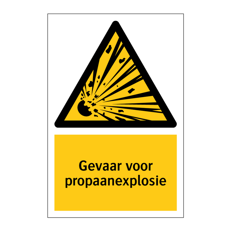 Gevaar voor propaanexplosie & Gevaar voor propaanexplosie & Gevaar voor propaanexplosie