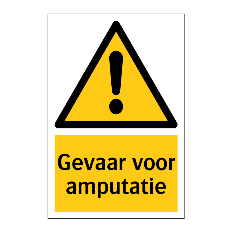 Gevaar voor amputatie & Gevaar voor amputatie & Gevaar voor amputatie & Gevaar voor amputatie