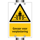Gevaar voor verplettering & Gevaar voor verplettering & Gevaar voor verplettering