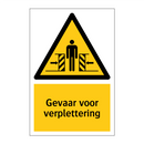 Gevaar voor verplettering & Gevaar voor verplettering & Gevaar voor verplettering