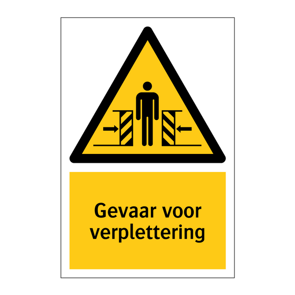 Gevaar voor verplettering & Gevaar voor verplettering & Gevaar voor verplettering