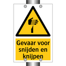 Gevaar voor snijden en knijpen & Gevaar voor snijden en knijpen & Gevaar voor snijden en knijpen