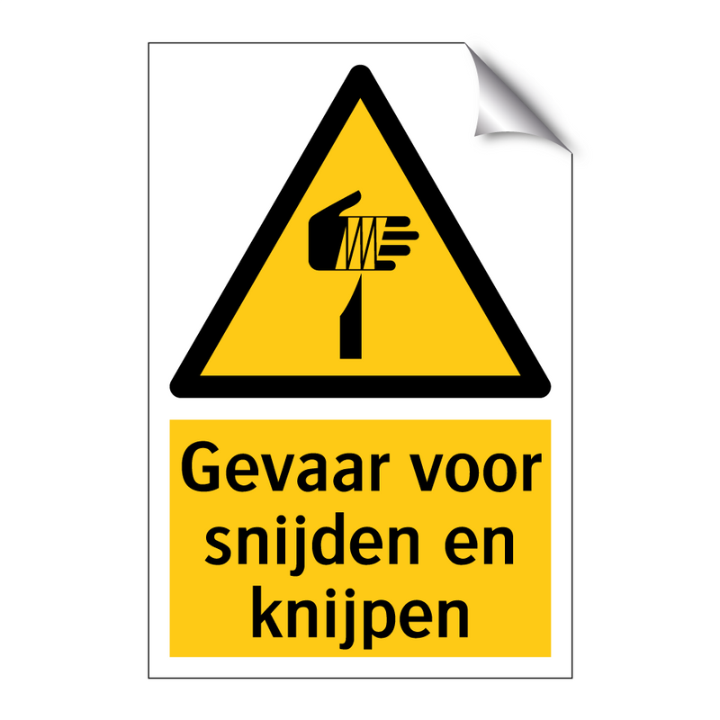 Gevaar voor snijden en knijpen & Gevaar voor snijden en knijpen & Gevaar voor snijden en knijpen
