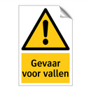Gevaar voor vallen & Gevaar voor vallen & Gevaar voor vallen & Gevaar voor vallen