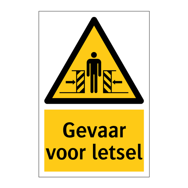 Gevaar voor letsel & Gevaar voor letsel & Gevaar voor letsel & Gevaar voor letsel