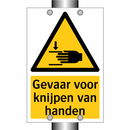 Gevaar voor knijpen van handen & Gevaar voor knijpen van handen & Gevaar voor knijpen van handen