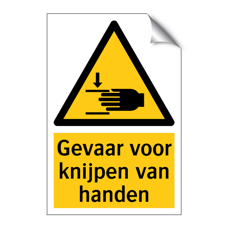 Gevaar voor knijpen van handen & Gevaar voor knijpen van handen & Gevaar voor knijpen van handen