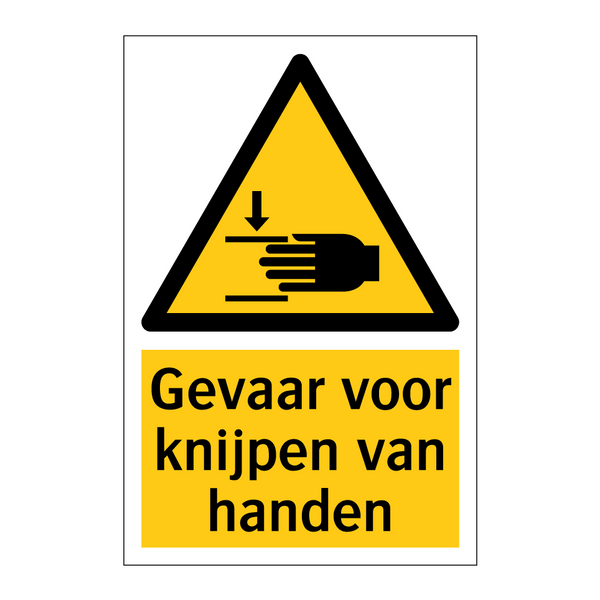 Gevaar voor knijpen van handen & Gevaar voor knijpen van handen & Gevaar voor knijpen van handen