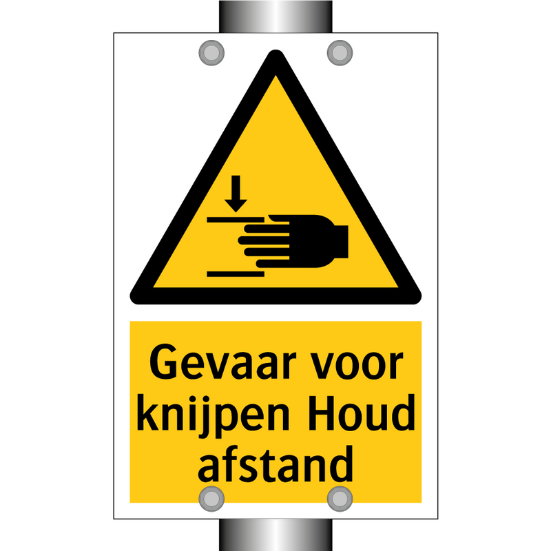 Gevaar voor knijpen Houd afstand & Gevaar voor knijpen Houd afstand