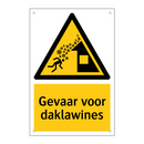 Gevaar voor daklawines & Gevaar voor daklawines & Gevaar voor daklawines & Gevaar voor daklawines