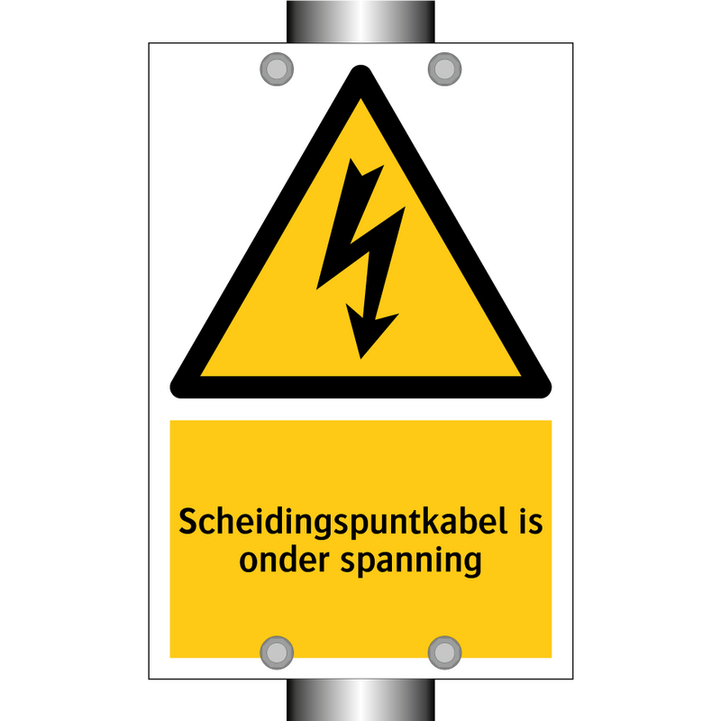 Scheidingspuntkabel is onder spanning & Scheidingspuntkabel is onder spanning