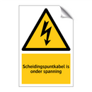 Scheidingspuntkabel is onder spanning & Scheidingspuntkabel is onder spanning