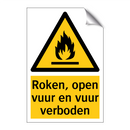Roken, open vuur en vuur verboden & Roken, open vuur en vuur verboden