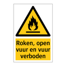 Roken, open vuur en vuur verboden & Roken, open vuur en vuur verboden