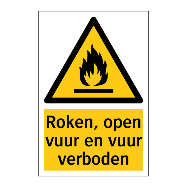 Roken, open vuur en vuur verboden & Roken, open vuur en vuur verboden