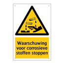 Waarschuwing voor corrosieve stoffen stoppen & Waarschuwing voor corrosieve stoffen stoppen