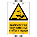 Waarschuwing voor corrosieve stoffen stoppen & Waarschuwing voor corrosieve stoffen stoppen