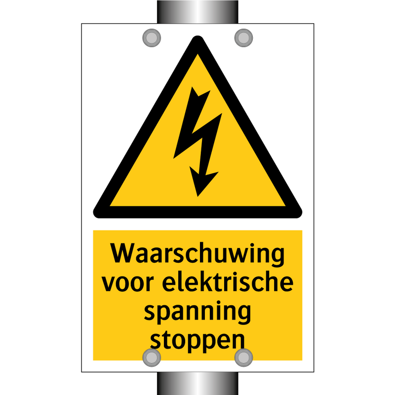 Waarschuwing voor elektrische spanning stoppen & Waarschuwing voor elektrische spanning stoppen