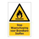 Stop Waarschuwing voor Brandbare Stoffen & Stop Waarschuwing voor Brandbare Stoffen