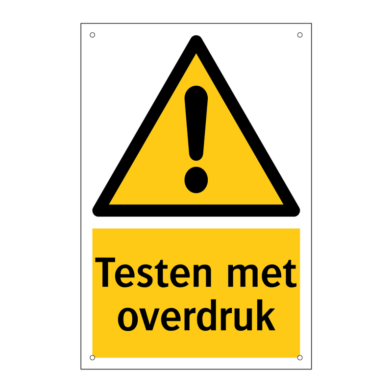 Testen met overdruk & Testen met overdruk & Testen met overdruk & Testen met overdruk