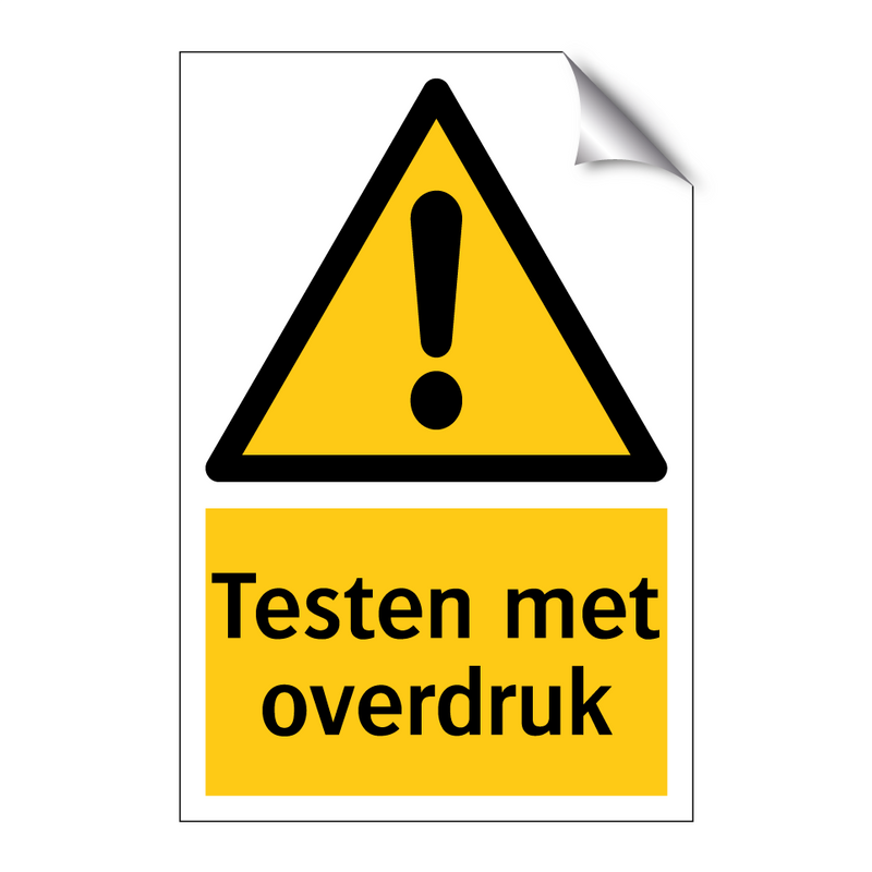 Testen met overdruk & Testen met overdruk & Testen met overdruk & Testen met overdruk