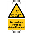 De machine wordt op afstand bediend & De machine wordt op afstand bediend