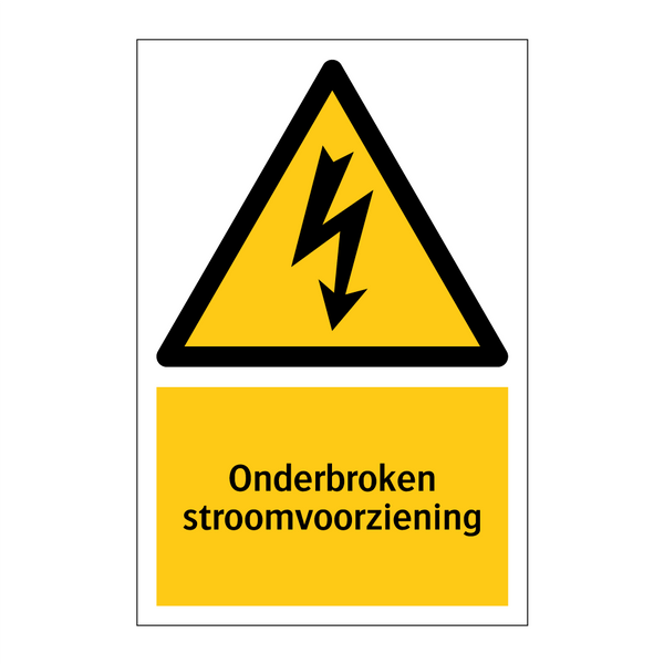 Onderbroken stroomvoorziening & Onderbroken stroomvoorziening & Onderbroken stroomvoorziening