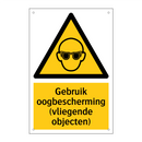 Gebruik oogbescherming (vliegende objecten) & Gebruik oogbescherming (vliegende objecten)