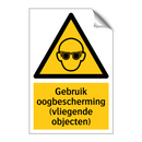 Gebruik oogbescherming (vliegende objecten) & Gebruik oogbescherming (vliegende objecten)