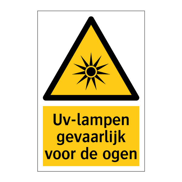 Uv-lampen gevaarlijk voor de ogen & Uv-lampen gevaarlijk voor de ogen