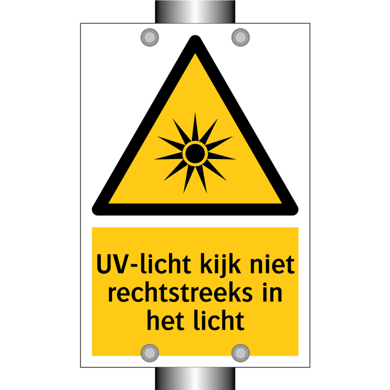 UV-licht kijk niet rechtstreeks in het licht & UV-licht kijk niet rechtstreeks in het licht