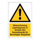 Waarschuwing Lawinegevaar U Verlaat Het Gemarkeerde En Beveiligde Skigebied