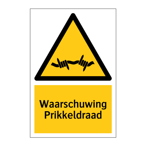 Waarschuwing Prikkeldraad & Waarschuwing Prikkeldraad & Waarschuwing Prikkeldraad