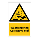 Waarschuwing Corrosieve stof & Waarschuwing Corrosieve stof & Waarschuwing Corrosieve stof