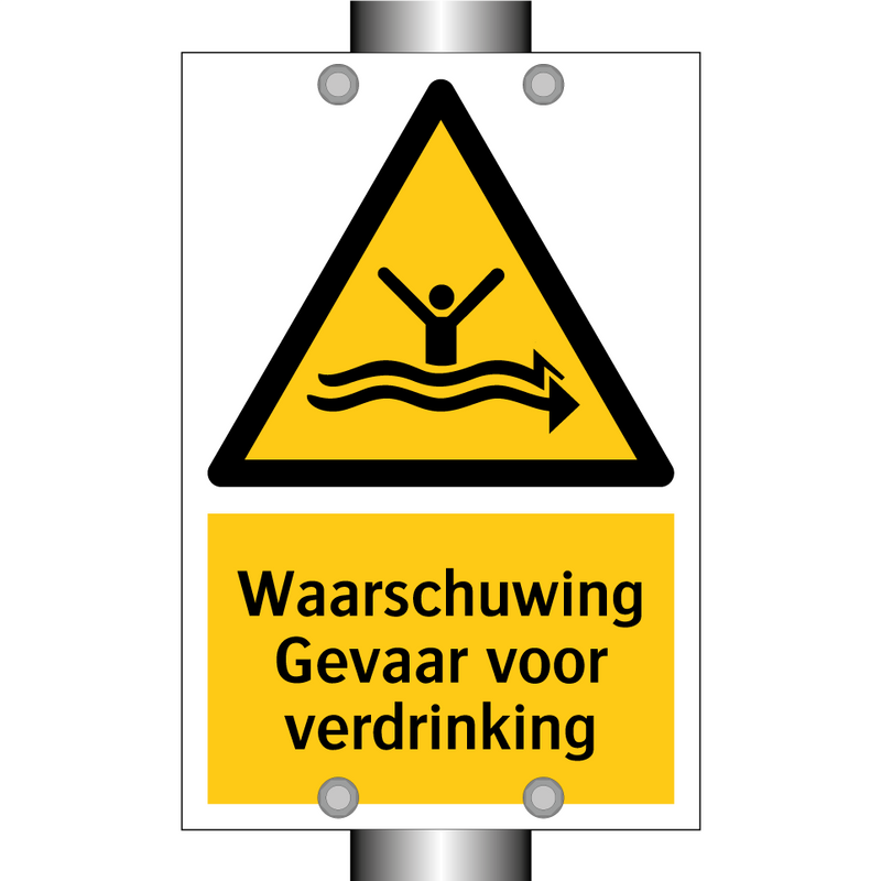 Waarschuwing Gevaar voor verdrinking & Waarschuwing Gevaar voor verdrinking