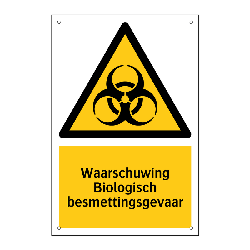 Waarschuwing Biologisch besmettingsgevaar & Waarschuwing Biologisch besmettingsgevaar