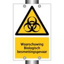 Waarschuwing Biologisch besmettingsgevaar & Waarschuwing Biologisch besmettingsgevaar