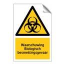 Waarschuwing Biologisch besmettingsgevaar & Waarschuwing Biologisch besmettingsgevaar