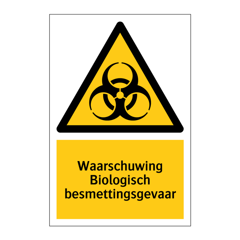 Waarschuwing Biologisch besmettingsgevaar & Waarschuwing Biologisch besmettingsgevaar