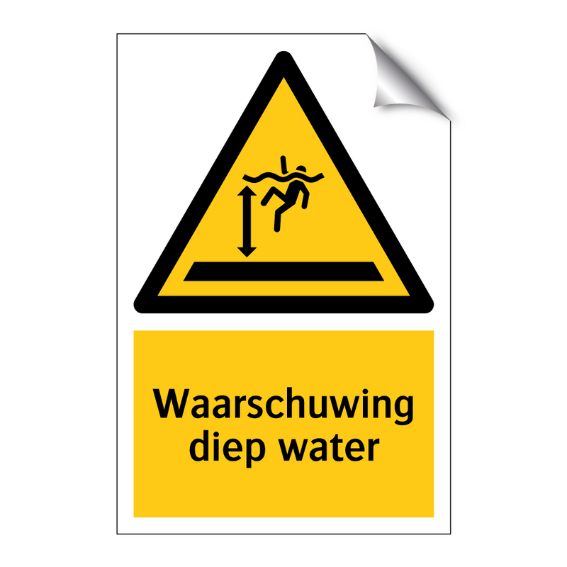 Waarschuwing diep water & Waarschuwing diep water & Waarschuwing diep water