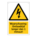 Waarschuwing: Ontlaadtijd langer dan 1 minuut! & Waarschuwing: Ontlaadtijd langer dan 1 minuut!