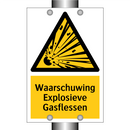 Waarschuwing Explosieve Gasflessen & Waarschuwing Explosieve Gasflessen