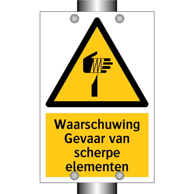 Waarschuwing Gevaar van scherpe elementen & Waarschuwing Gevaar van scherpe elementen