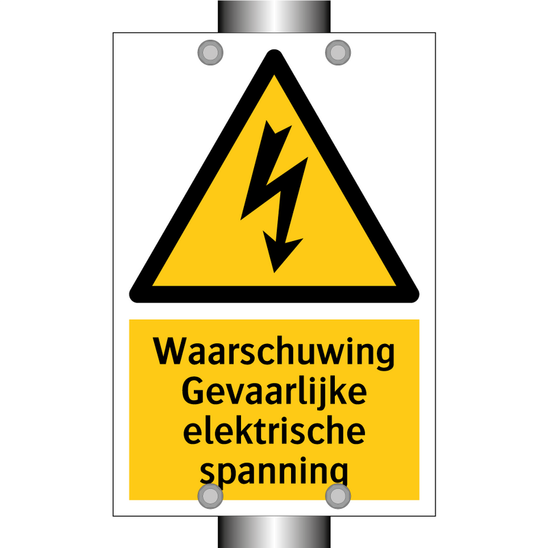 Waarschuwing Gevaarlijke elektrische spanning & Waarschuwing Gevaarlijke elektrische spanning