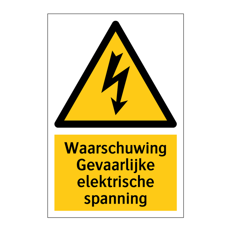 Waarschuwing Gevaarlijke elektrische spanning & Waarschuwing Gevaarlijke elektrische spanning